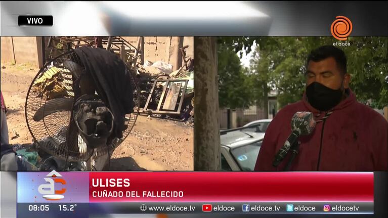 Murió por salvar a sus hijas del fuego: la salud del resto de la familia