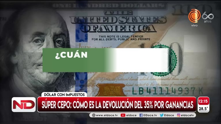 Dólar: cómo es la retención y devolución del 35%