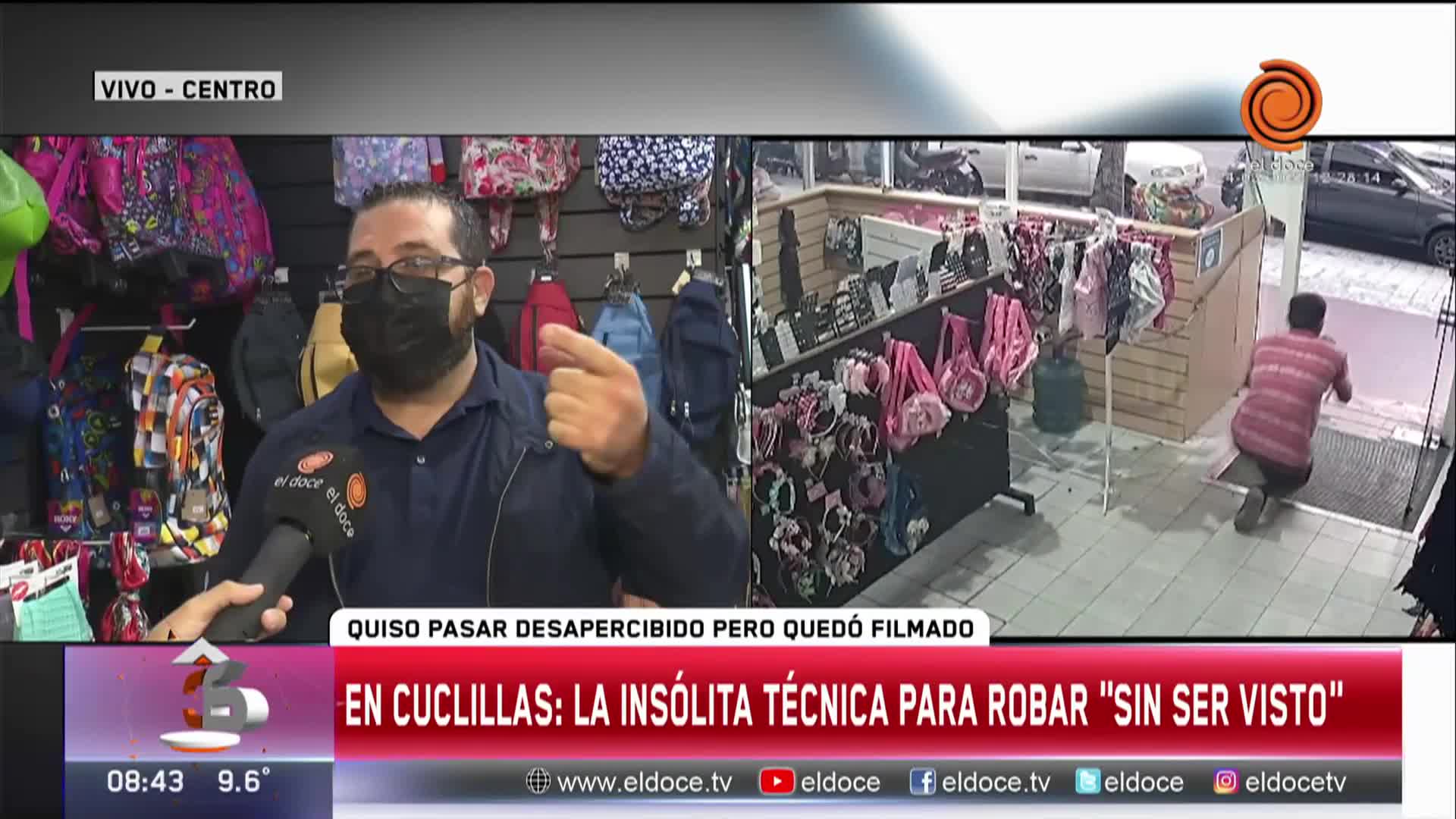 En cuclillas, robó en un local del centro de Córdoba