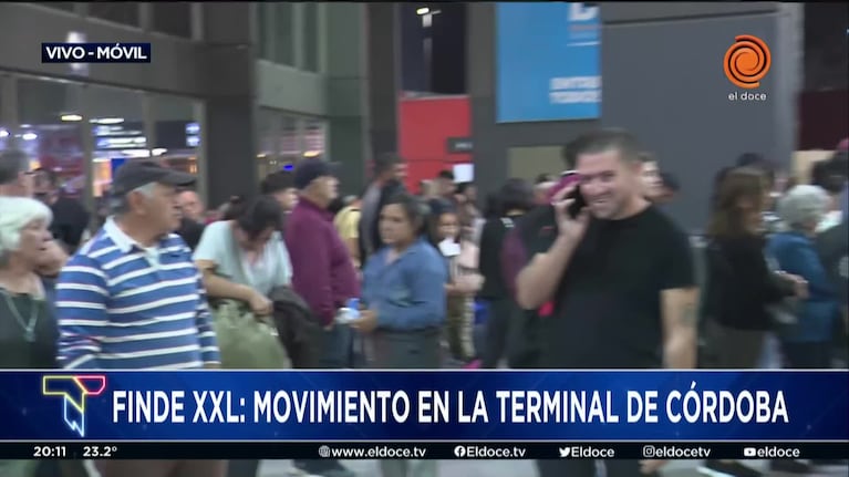 Mucho movimiento en la terminal de Córdoba en el inicio del finde largo