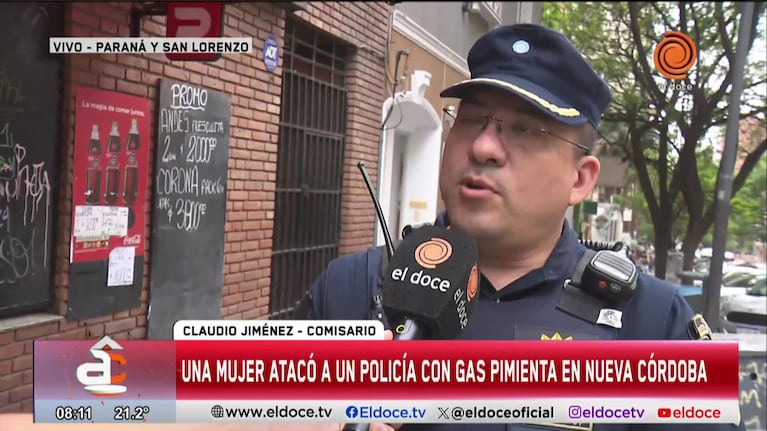 Atacó a un policía con gas pimienta