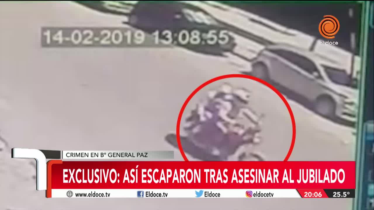 El video de los motochoros que asesinaron al jubilado