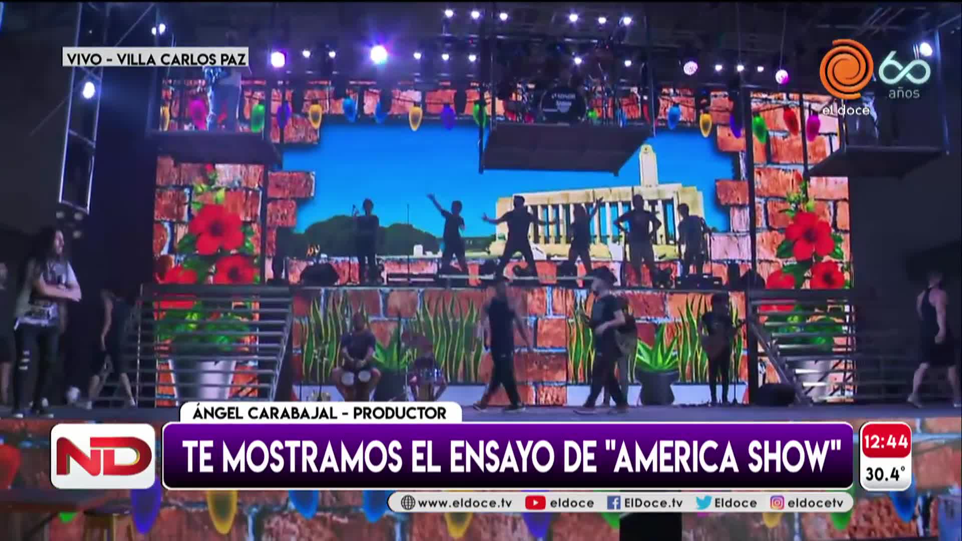 "América Show" ensaya a días del estreno en Carlos Paz
