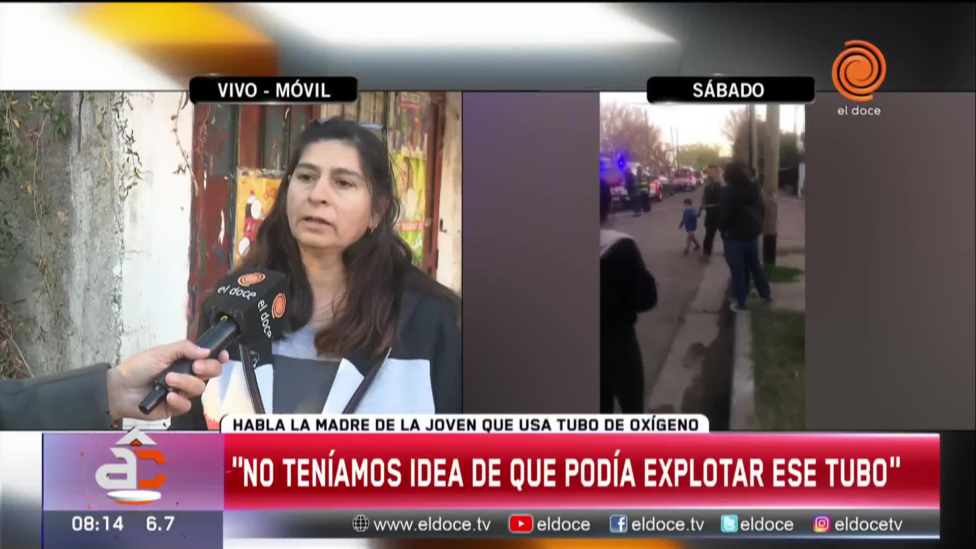 La versión de los dueños de la casa donde explotó el tubo de oxígeno