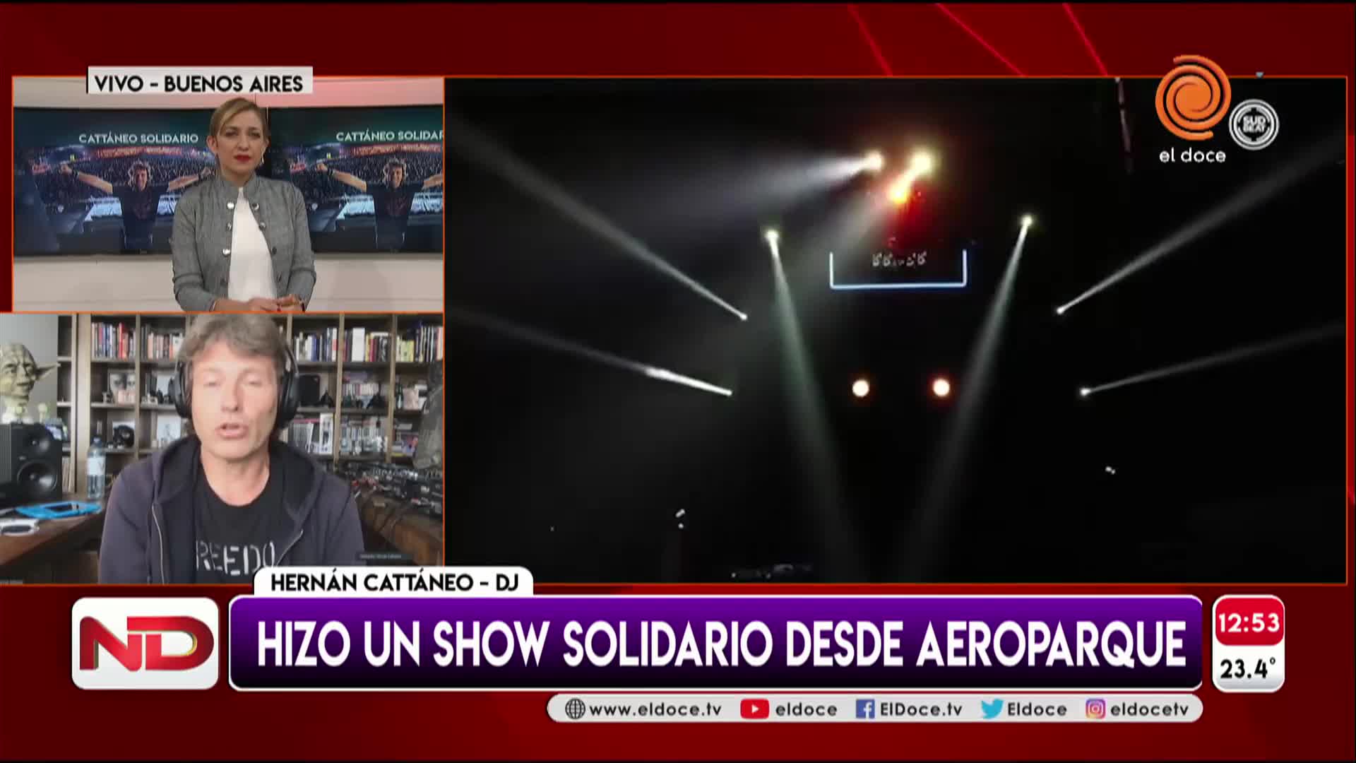 Hernán Cattáneo realizó un streaming solidario con millones de personas conectadas