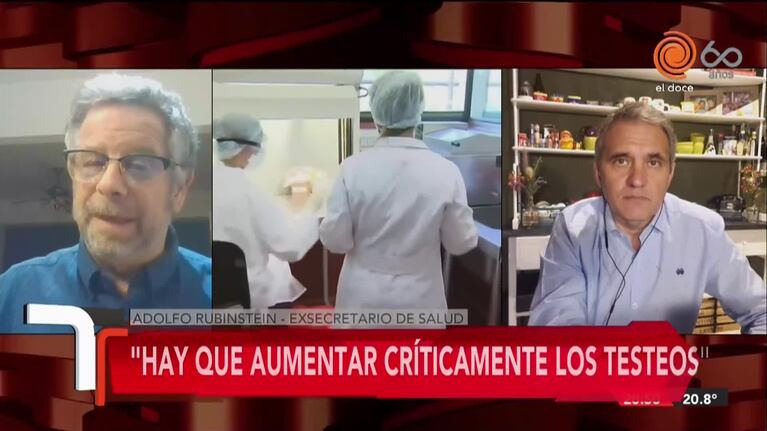 Adolfo Rubinstein: "Hay que aumentar críticamente los testeos"