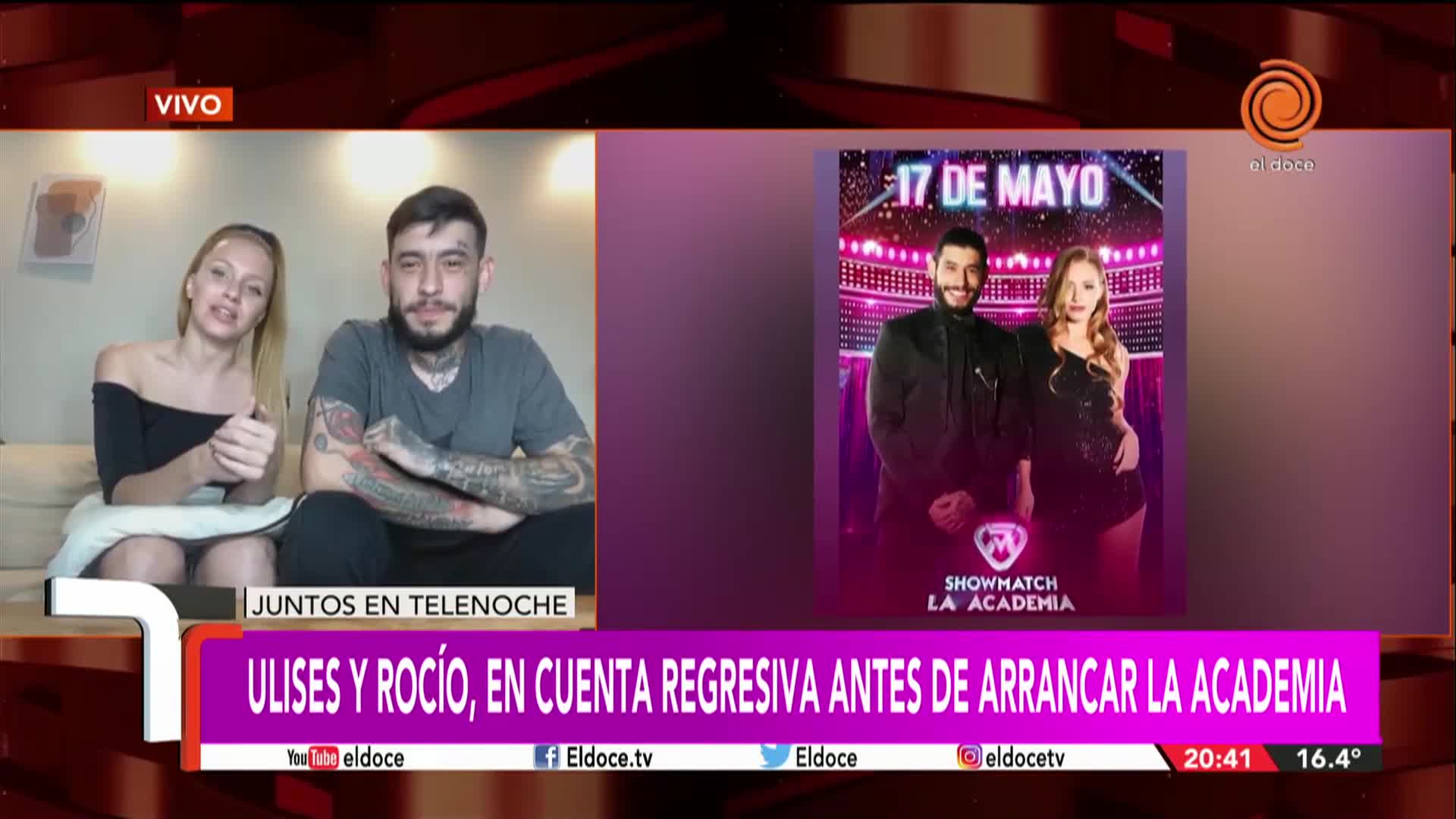 Ulises Bueno y Rocío Pardo, en la previa a su debut en La Academia