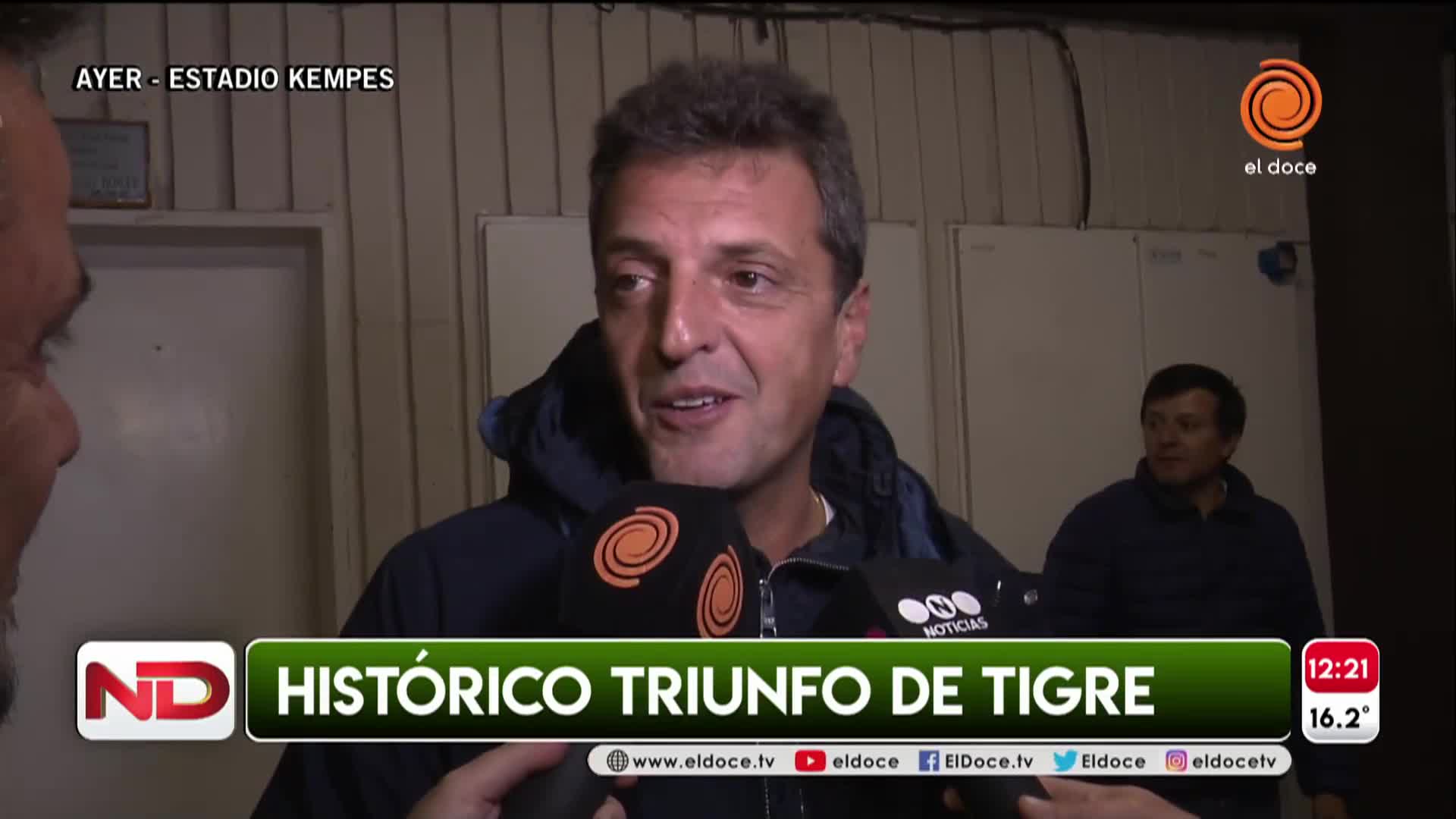 Sergio Massa en el Kempes: "Se me caían las lágrimas"