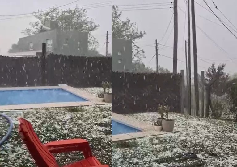 Tremendo tormentón: así fue la intensa caída de granizo en Alta Gracia