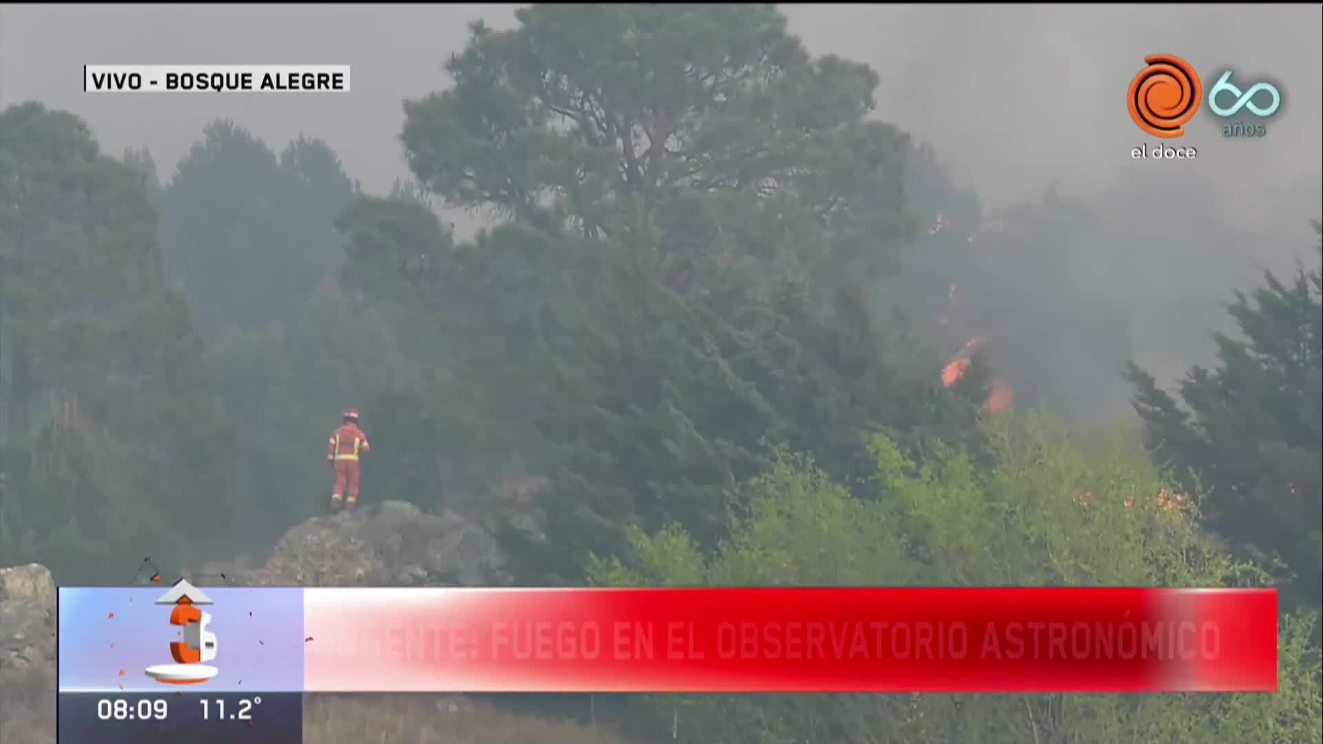 Desde el aire: las imágenes del incendio en el Observatorio de Bosque Alegre