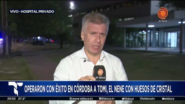 El nene con huesos de cristal fue operado con éxito en Córdoba