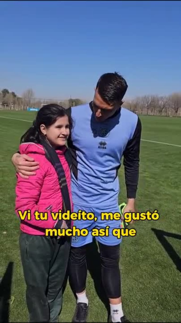 El gesto de Losada con una hincha de Belgrano