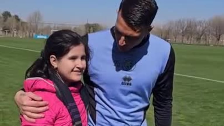 El gesto de Losada con una hincha de Belgrano