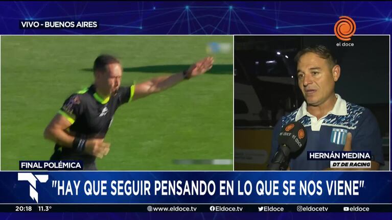 La bronca del técnico y los hinchas de Racing tras la derrota