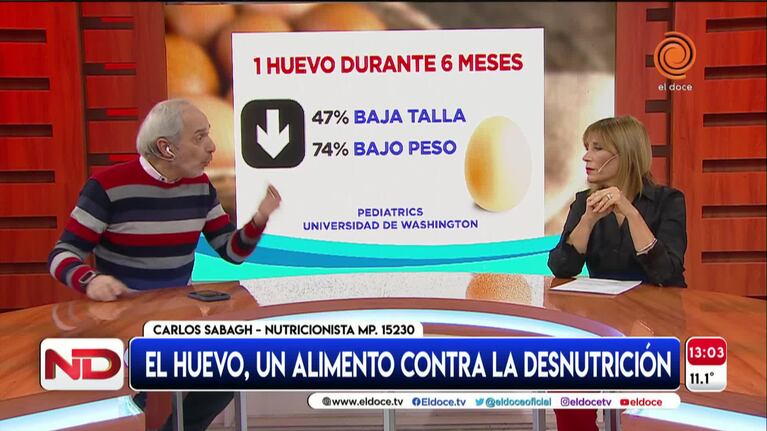 La importancia de comer huevo para disminuir la desnutrición infantil