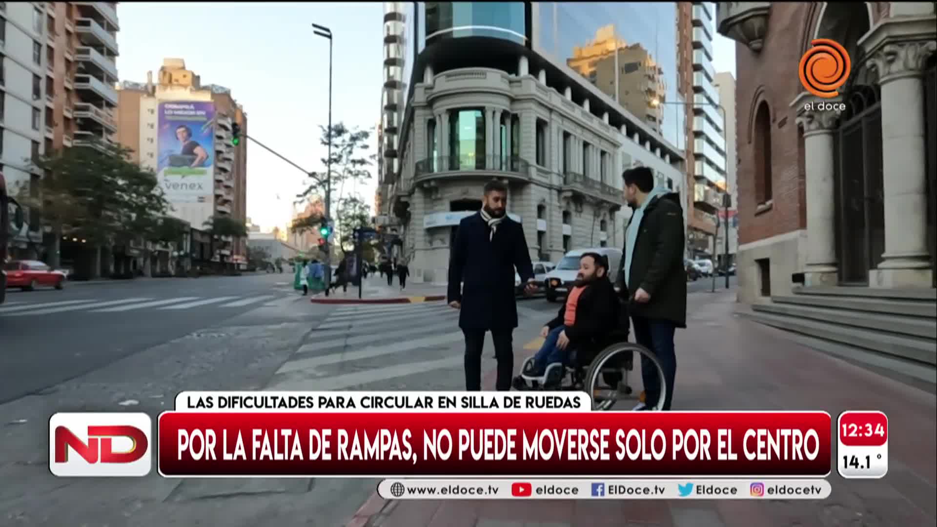 Señalan la falta de accesibilidad en la ciudad: "Solo, yo no puedo transitar"