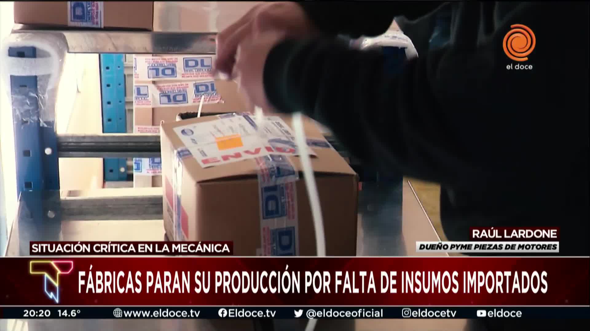 Fábricas paralizan su producción por la falta de insumos importados