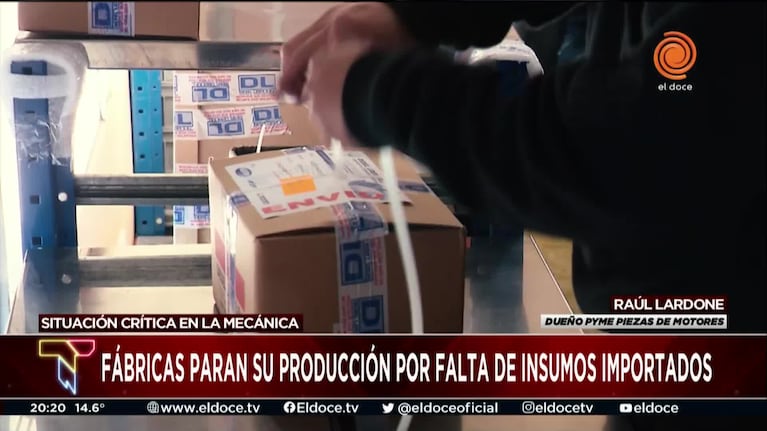 Fábricas paralizan su producción por la falta de insumos importados