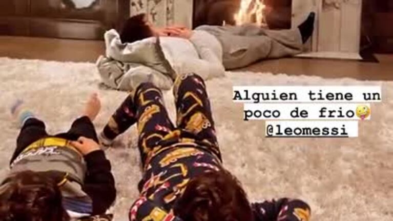 Los Messi compartieron una peli en familia