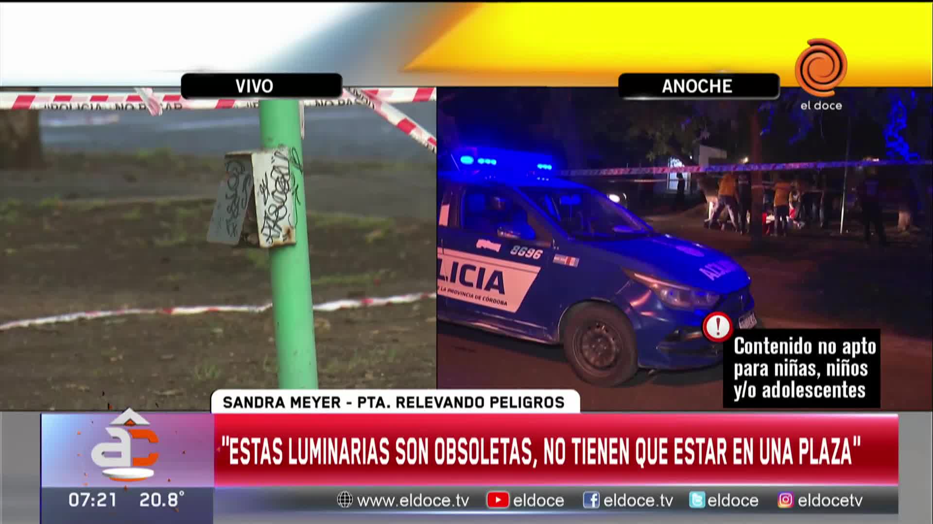 Desde Relevando Peligros aseguran que las luminarias son obsoletas y no respetan la ley