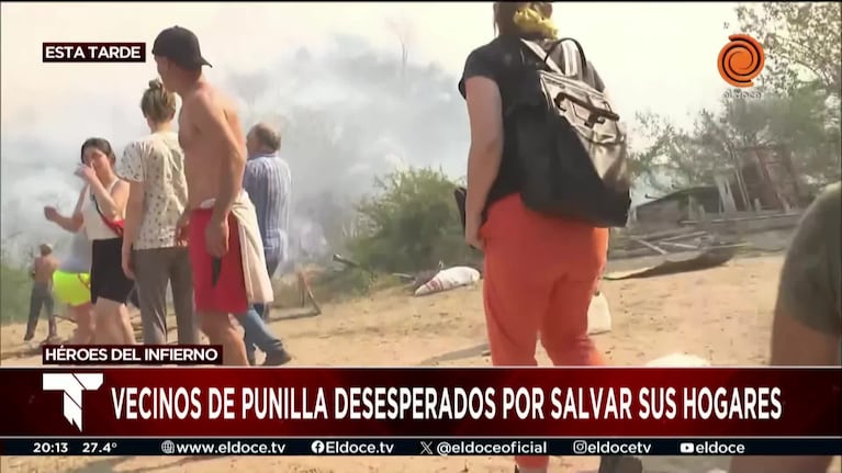 Dramático relato de los vecinos que salvaron viviendas del fuego