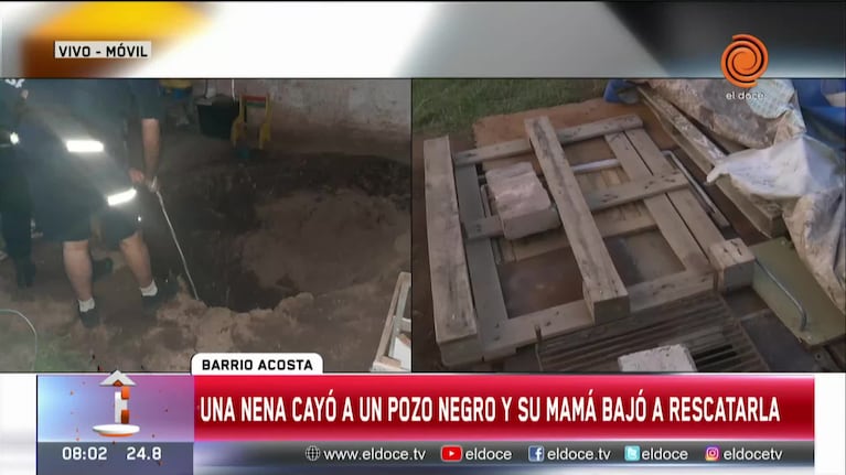 El relato de un papá luego de rescatar a su beba que cayó a un pozo