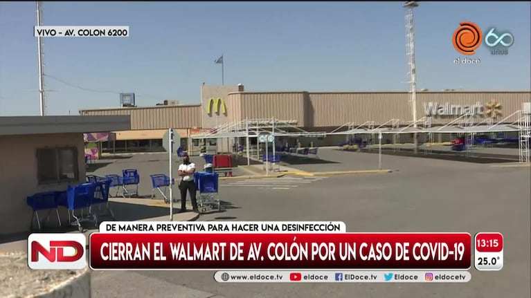 Coronavirus: una sucursal de Walmart cerró de manera preventiva