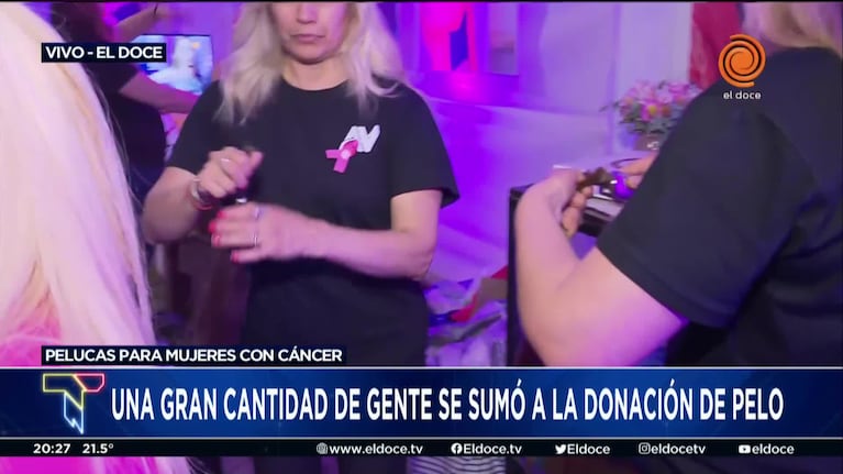 Cientos de personas donaron pelo en El Doce para pelucas oncológicas
