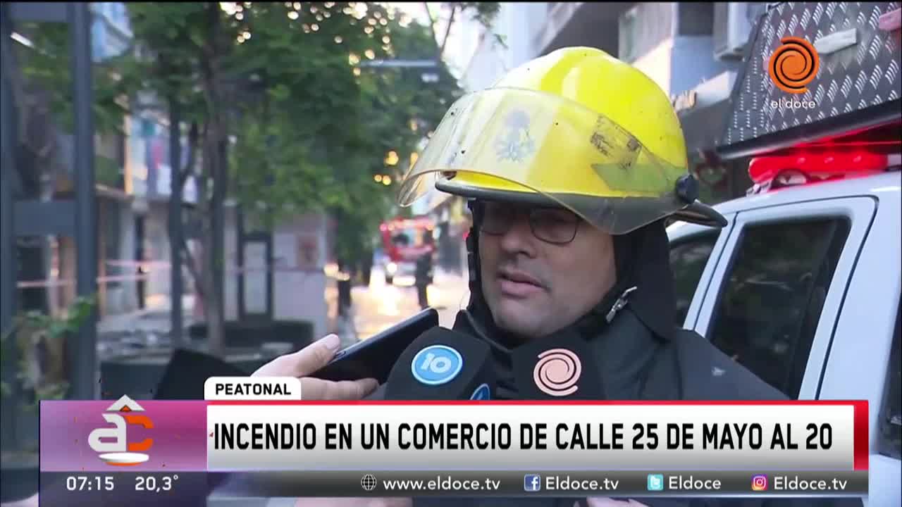 El incendio en el local de Río Shop