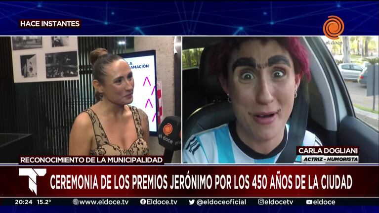 La alegría de Carla Dogliani por el Jerónimo para La Bicho