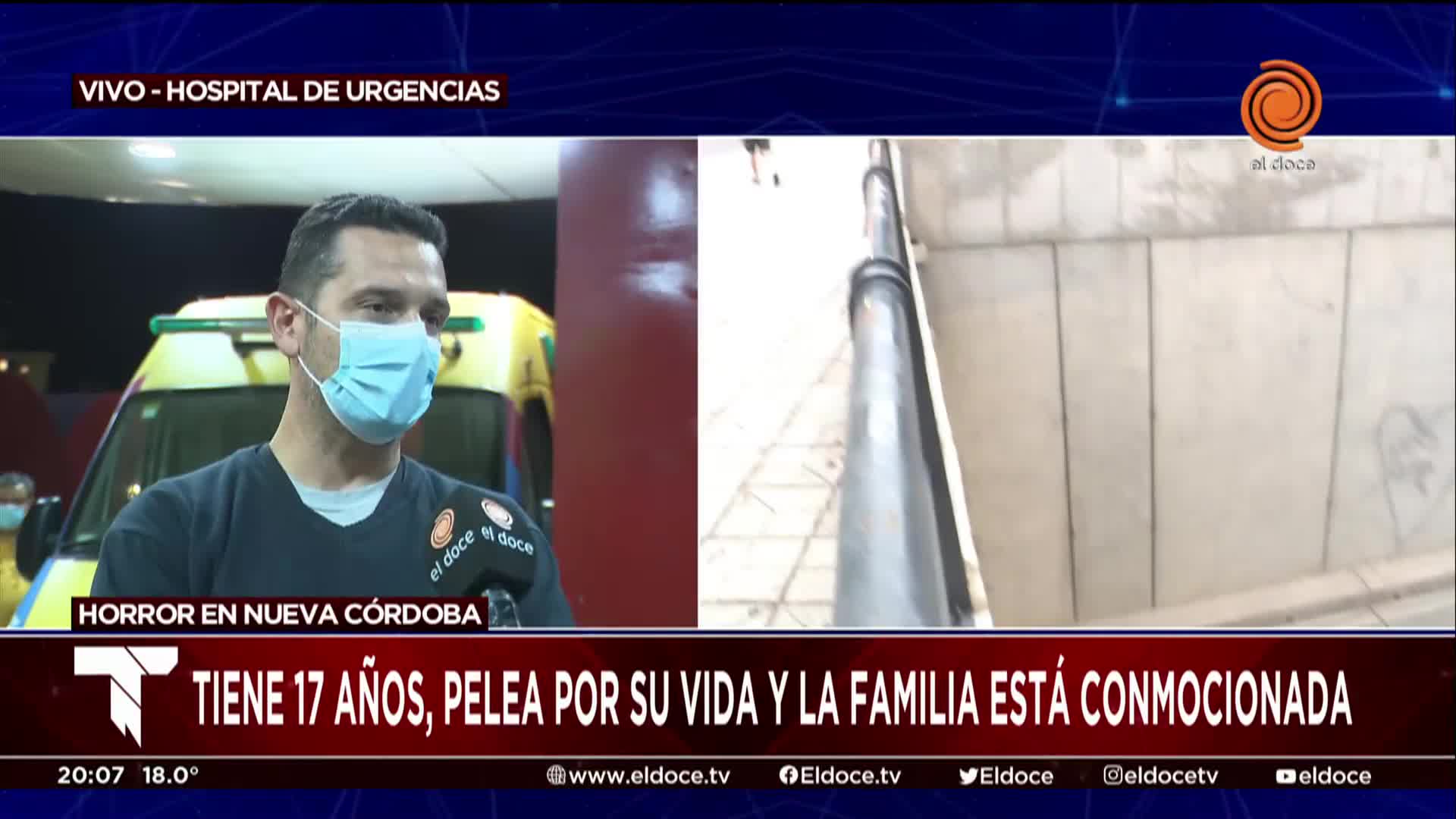 Cómo sigue el joven herido en el túnel de Plaza España