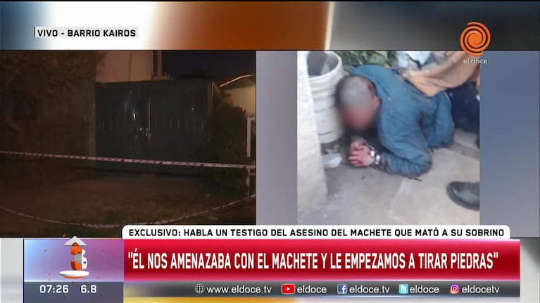 Vecinos contaron como fue el ataque a machetazos de un joven a su familia