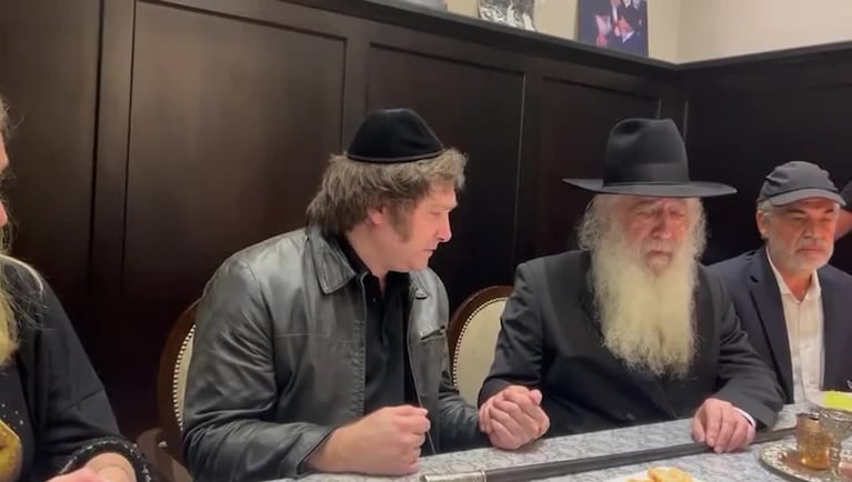 Milei recibió la bendición del rabino David Pinto Shlita