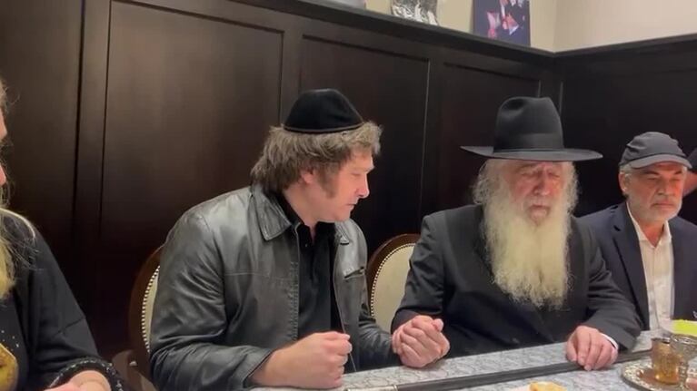 Milei recibió la bendición del rabino David Pinto Shlita
