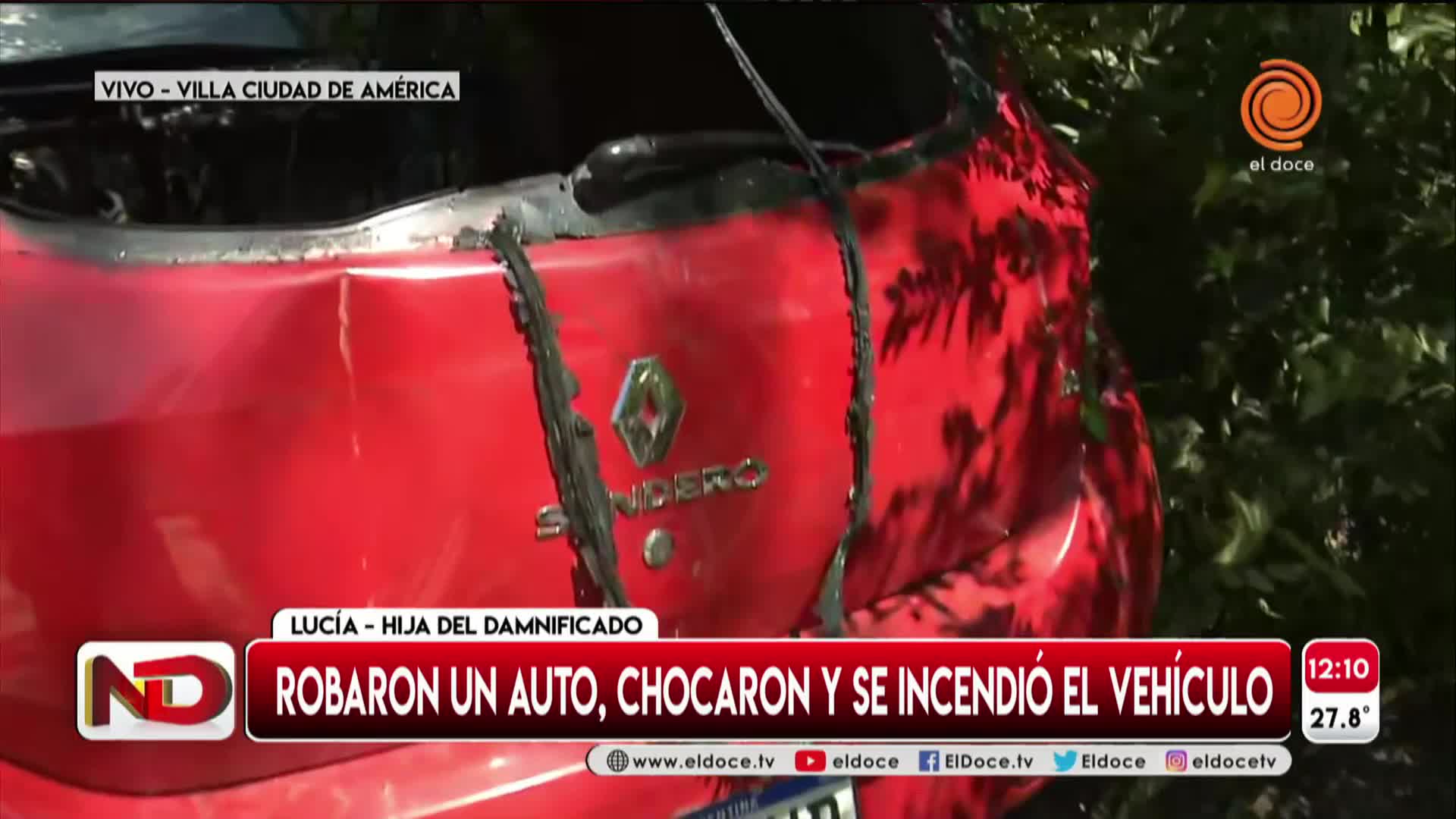 Robaron un auto y cayeron a un barranco cuando escapaban de la Policía