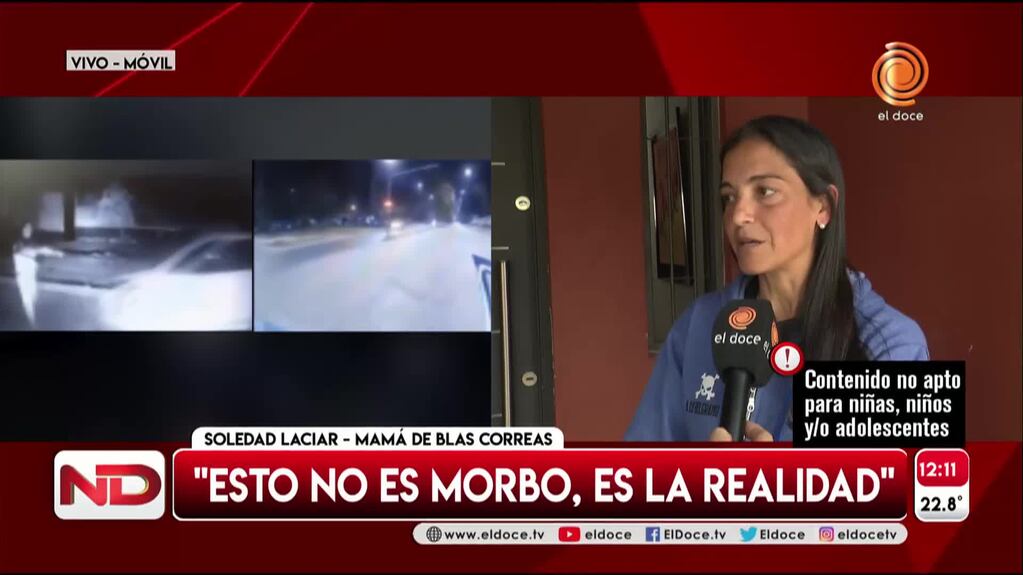 La mamá de Blas contó qué sintió al ver el video de los policías disparando