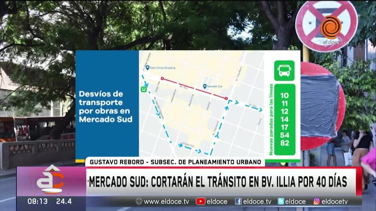 Anunciaron cortes por 40 días en la zona del Mercado Sud