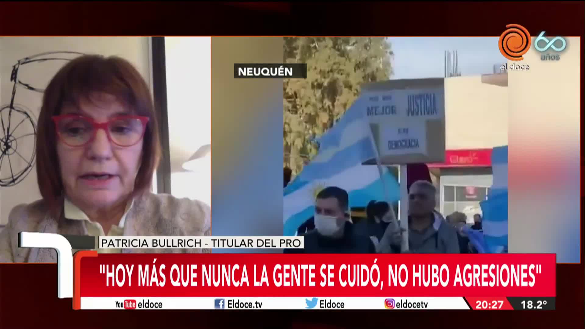 Bullrich participó de la marcha del 17A contra el Gobierno Nacional