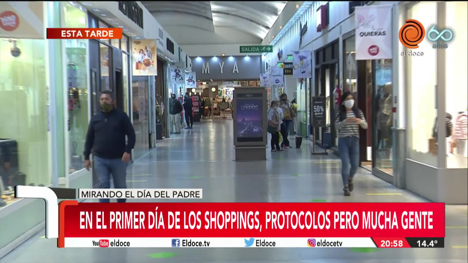 Reabrieron los shoppings: con protocolos pero mucha gente