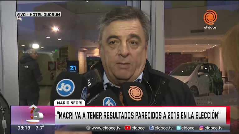 Mario Negri: "Macri va a andar muy cerca o igual de los resultados que tuvo"