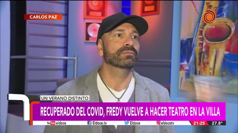 Recuperado de coronavirus, Fredy Villarreal volvió al teatro en Carlos Paz