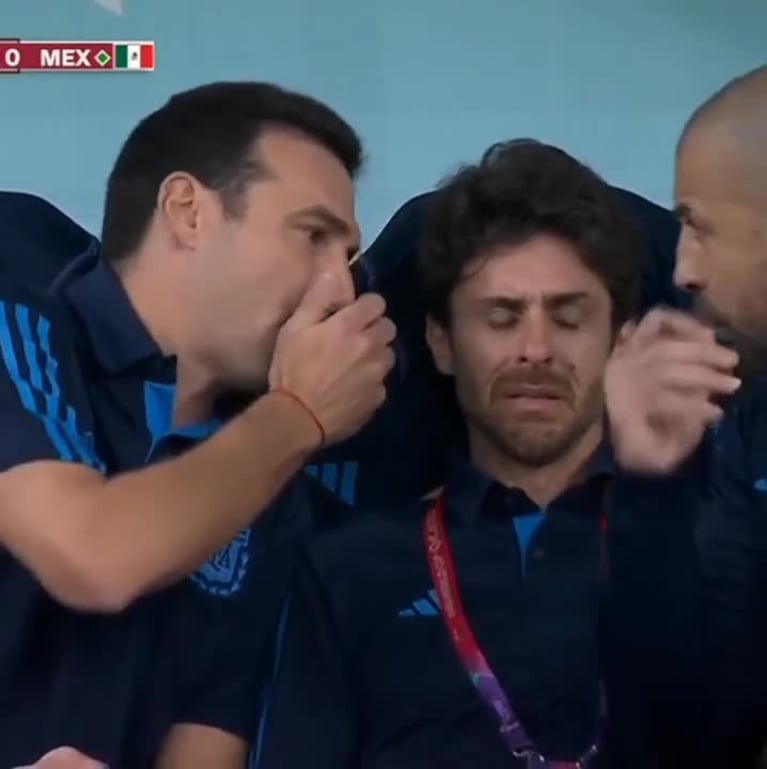 La emoción de Pablo Aimar tras el gol de Messi