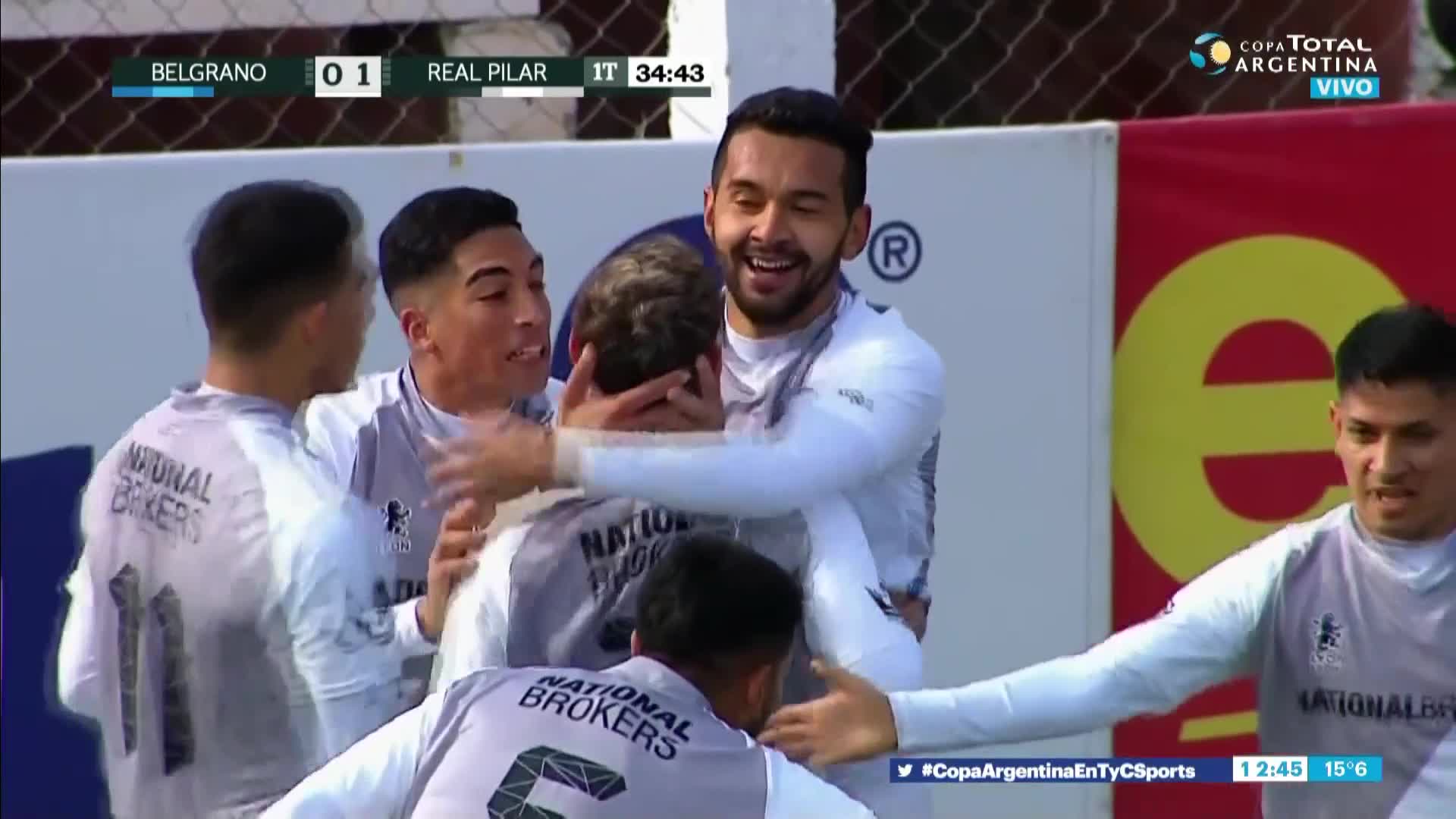 El gol de Real Pilar para el 1-0 ante Belgrano