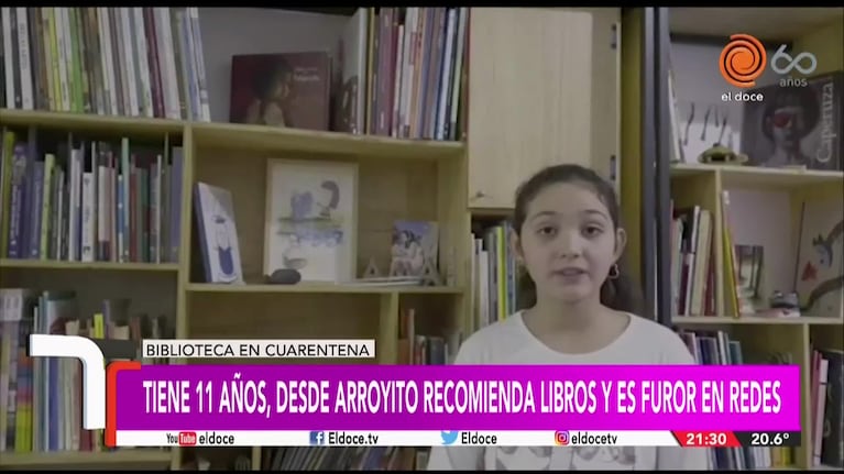 Furor en las redes: tiene 11 años, es de Arroyito y recomienda libros