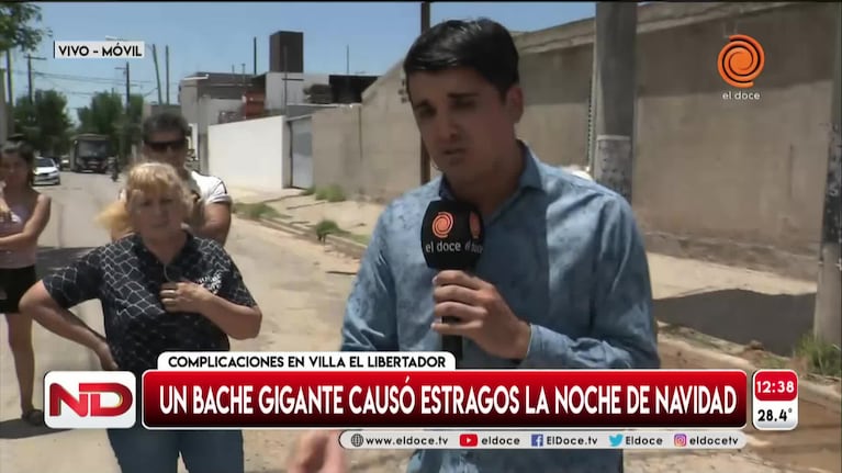 Bache en Villa El Libertador: aseguran que el pozo está desde hace dos meses