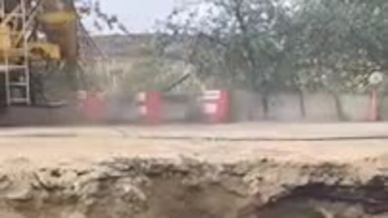 Hundimiento y corte de tránsito en Altas Cumbres