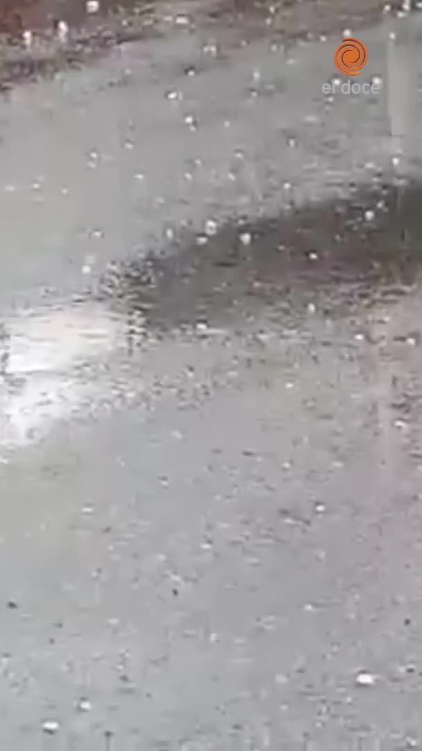 Caída de granizo en Traslasierra