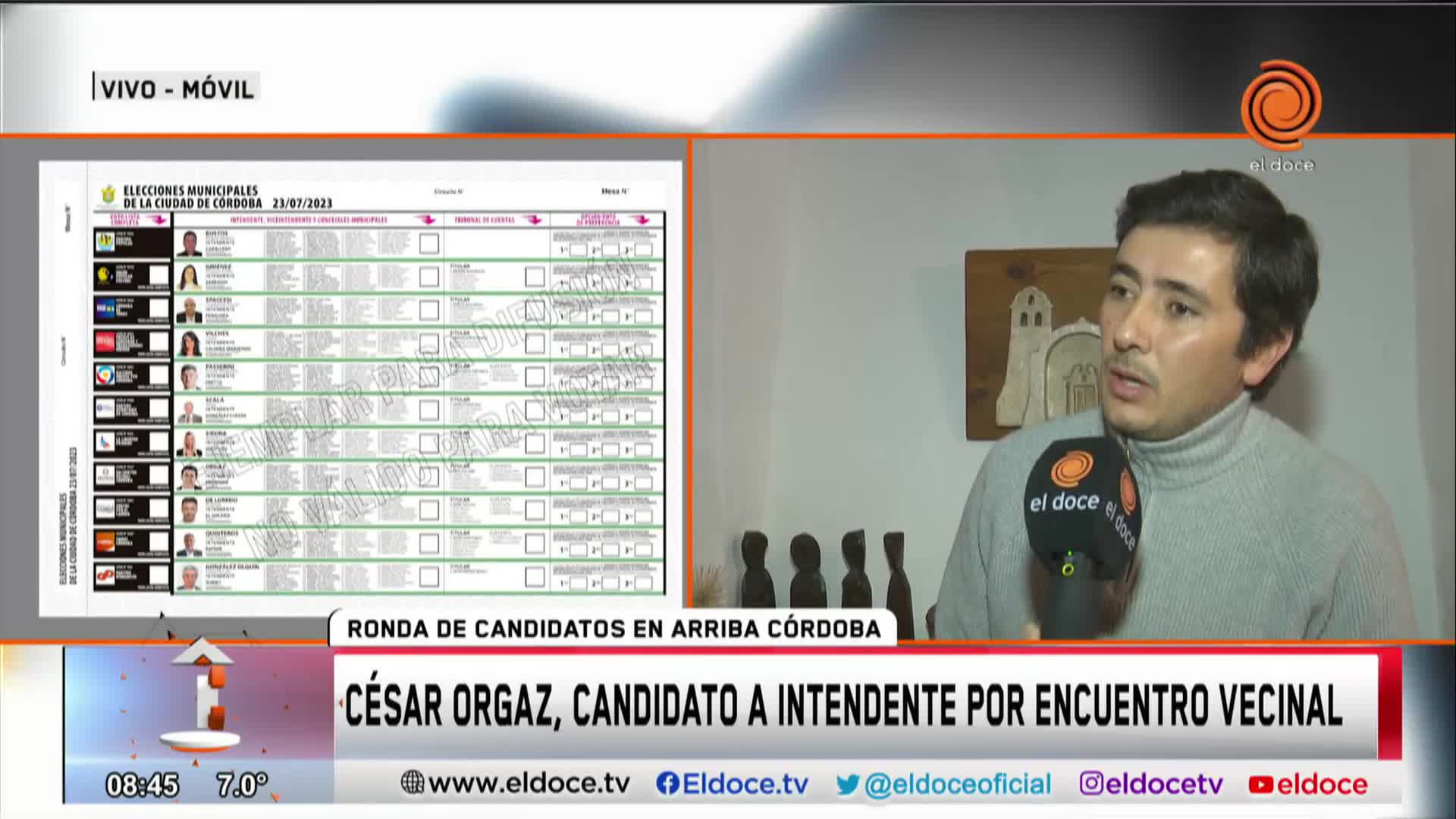 Las expectativas del candidato a intendente de Encuentro Vecinal