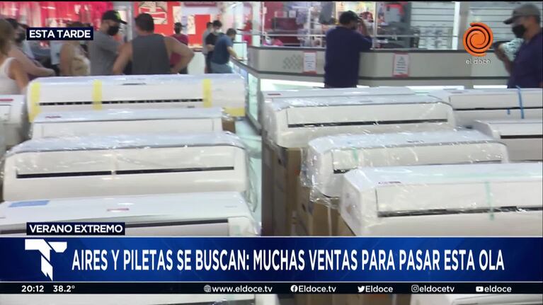 Se buscan aires y piletas: exponencial aumento de ventas ante la ola de calor