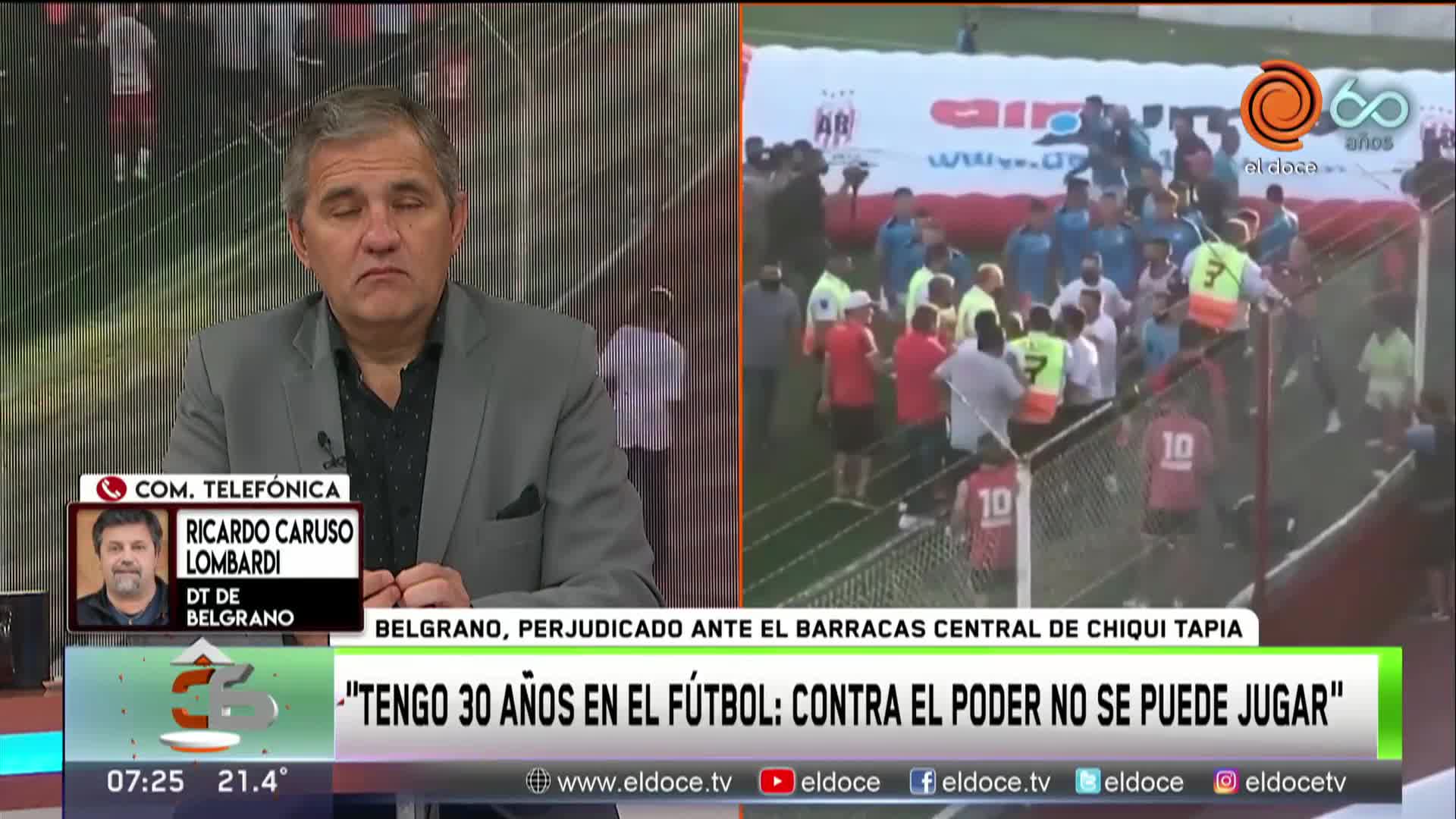Caruso, contra el Chiqui Tapia: "Contra el poder no se puede jugar"